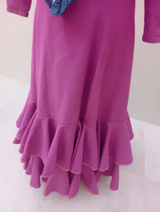 Traje Flamenco Gitana Rosa Talla XS/S