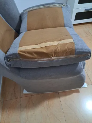 Mecedora lactancia gris