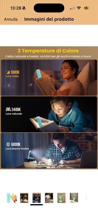 Glocusent Luce da Lettura Blu