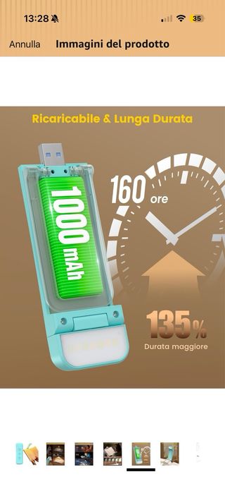 Glocusent Luce da Lettura Blu