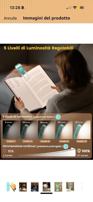 Glocusent Luce da Lettura Blu