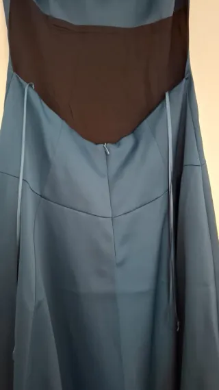 Zara Vestido midi verde pato globo nuevo