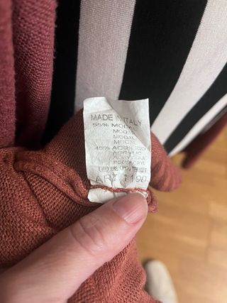 Chaqueta punto rosa palo talla única