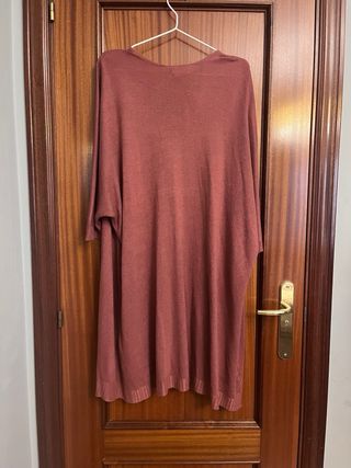 Chaqueta punto rosa palo talla única