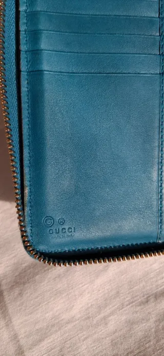 Portafoglio Gucci Pelle Azzurro