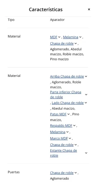 Aparador Sandby Roble Natural y Negro