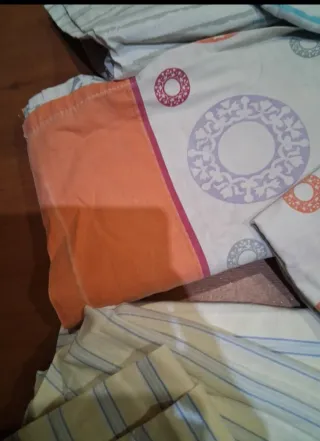 Lote 11 piezas ropa de cama individual