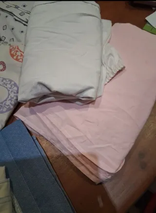 Lote 11 piezas ropa de cama individual