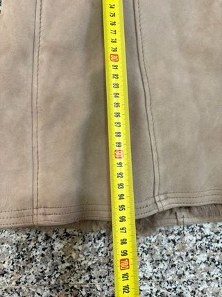 Cappotto lungo in montone shearling beige vintage