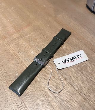Correa Vagary Piel 18mm Verde. Vintage