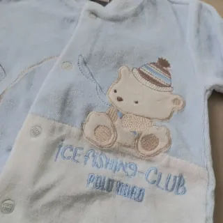 Set 3 pigiamini nascita ciniglia 1 mese