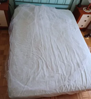 Vestido de Novia Blanco con Velo