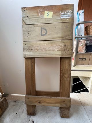 Mesa de cultivo madera elevada