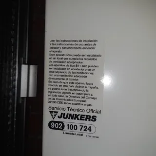 Calentador Junkers Gas Natural/Butano