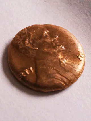 MONEDA 1 CENTAVO LINCOLN.19??.ERROR ACUÑACION.