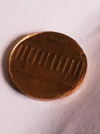 MONEDA 1 CENTAVO LINCOLN.19??.ERROR ACUÑACION.