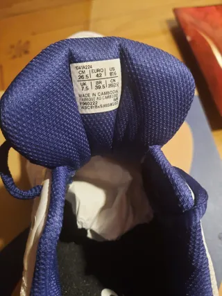 Deportivas Asics chico blancas y azules