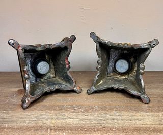 Pareja de tinteros franceses Napoleón III S.XIX