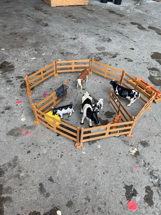 Juego de granja con animales y vallas