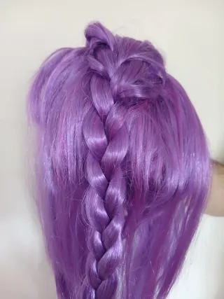 Peluca K-pop Rumi Morada