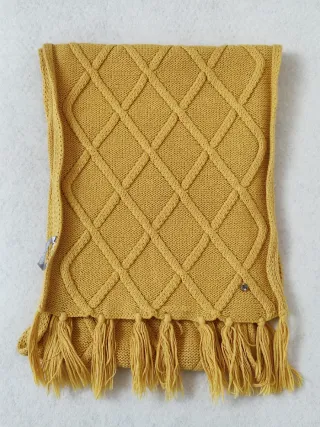 Completo cappellino e sciarpa giallo per bambine