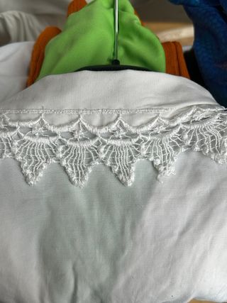 Camiseta Vintage Blanca Encaje