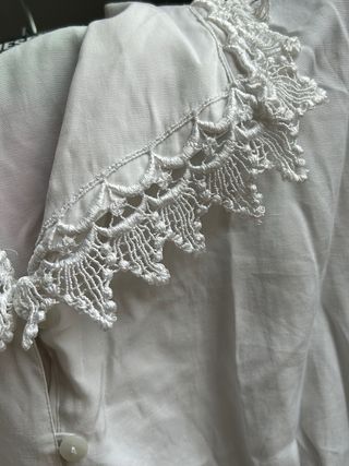 Camiseta Vintage Blanca Encaje