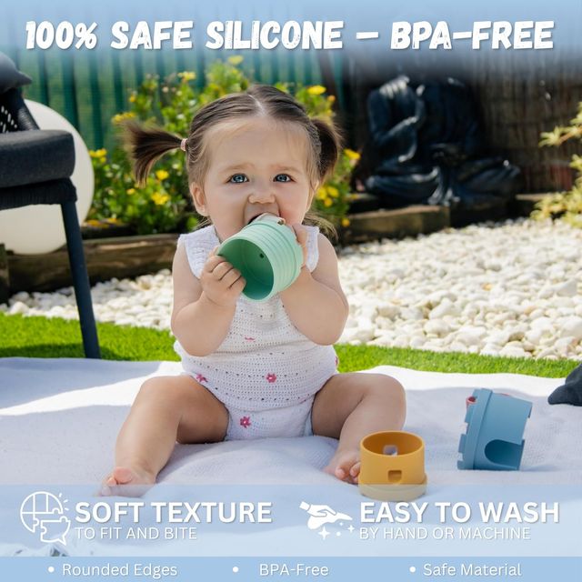 KSIBE. Cubos apilables de silicona para bebé.