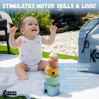 KSIBE. Cubos apilables de silicona para bebé.