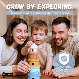 KSIBE. Cubos apilables de silicona para bebé.