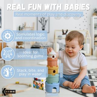 KSIBE. Cubos apilables de silicona para bebé.