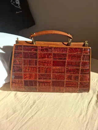 Bolso Piel Cocodrilo Bol-Perdix Marrón