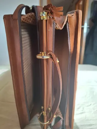 Bolso Piel Cocodrilo Bol-Perdix Marrón