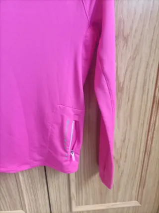 Camiseta térmica running mujer rosa