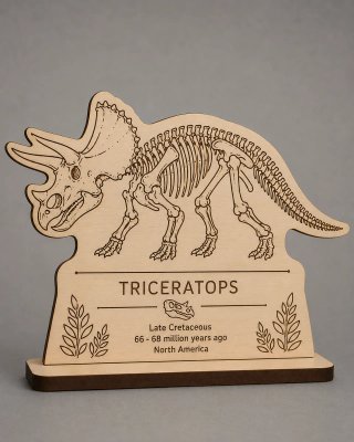 Colección Peanas Dinosaurios Madera