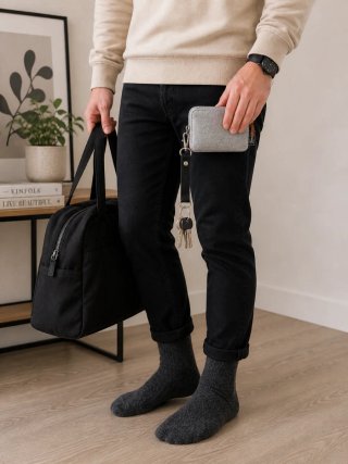 Neceser, calcetines y llavero regalo