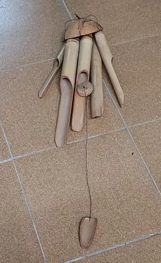 Carillon di Bambù a Sospensione Dimensioni 15x15x90