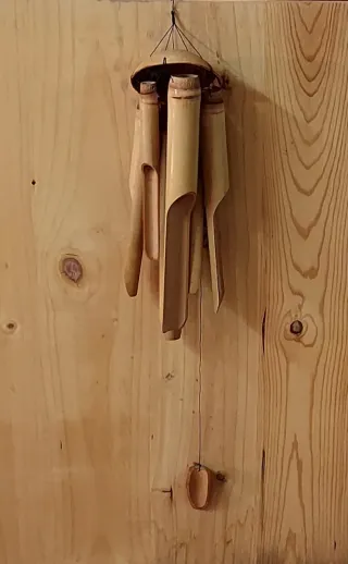 Carillon di Bambù a Sospensione Dimensioni 15x15x90