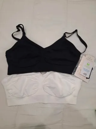 2 Sujetadores Maternidad Primark Negro y Blanco