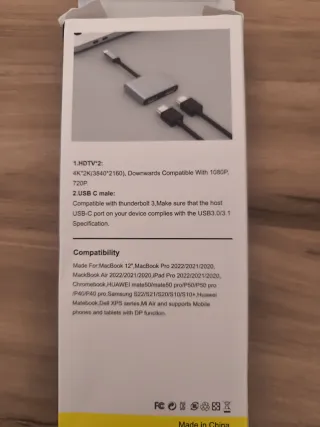 Adaptador USB-C a Dual HDMI 4K