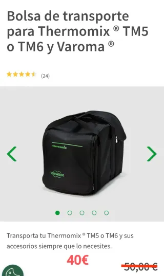 Bolsa Transporte Thermomix TM5/TM6 y Varoma NUEVA