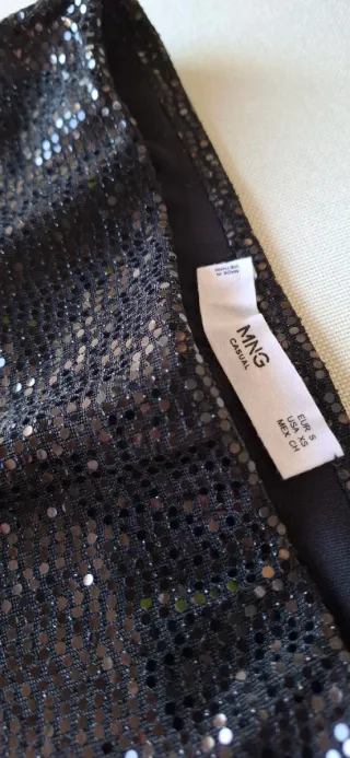 Falda corta Mango lentejuelas