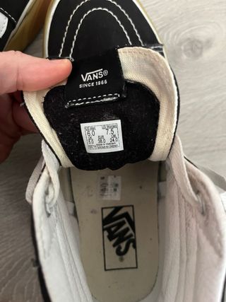 Vans Sk8Hi Stacked Talla 38 Negro Plataforma