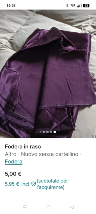 Tessuto raso viola
