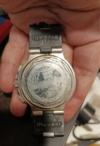 Reloj Bvlgari Cronógrafo Negro/Plata