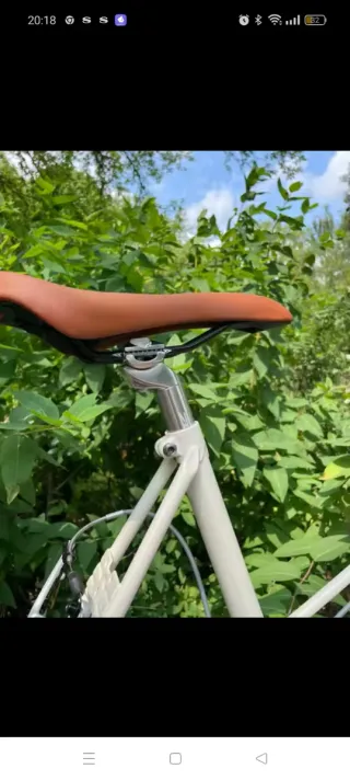 Sillín bici marrón nuevo a estrenar