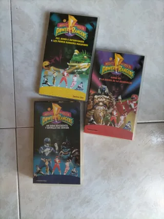 3 Cintas VHS Power Rangers (Español)