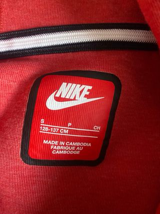 Sudadera Nike Tech Fleece Roja Niños