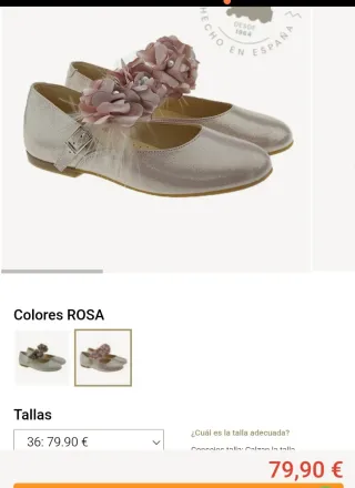 Merceditas Carrilé niña Talla 36