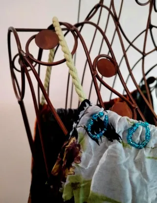 Abito verde e multicolor